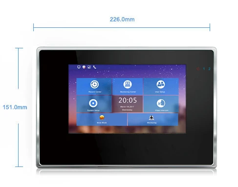 JeaTone 720P HD WiFi IP видео домофон домашняя система контроля доступа Пароль/RFID карта iOS Android приложение сенсорный экран
