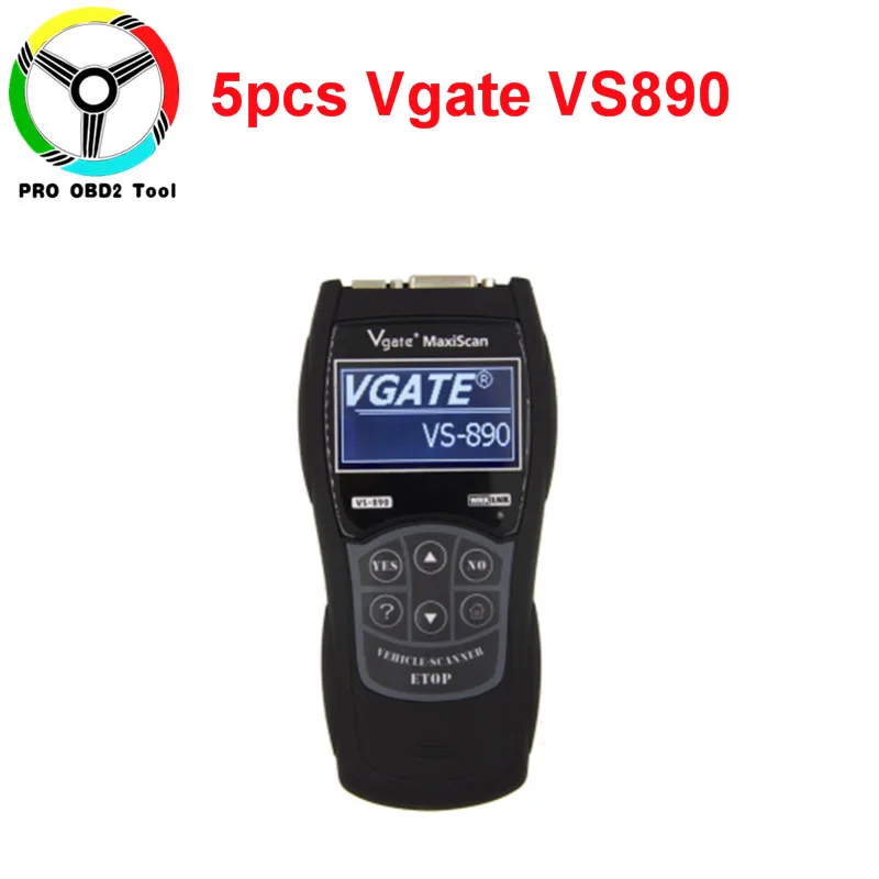 

5pcs/lot Vgate VS890 Universal Diagnostic Scanner OBD2 SCAN Multi-Cars VS-890 Full CAN-BUS Multi-Languages VS 890 Code Reader