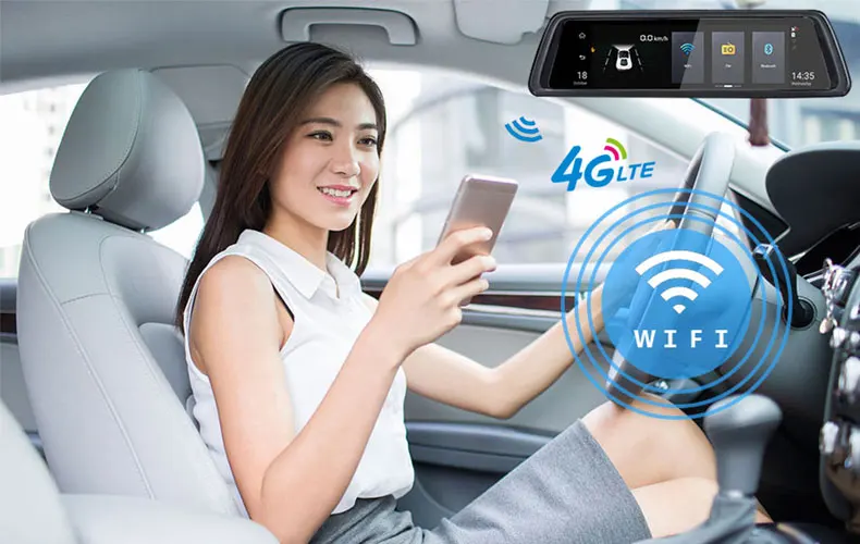 Jiluxing D03S 4 г 1" Автомобильные dvrs gps навигационные автомобильные камеры Android зеркало wifi ADAS Bluetooth видео рекордер Dash Cam двойной объектив