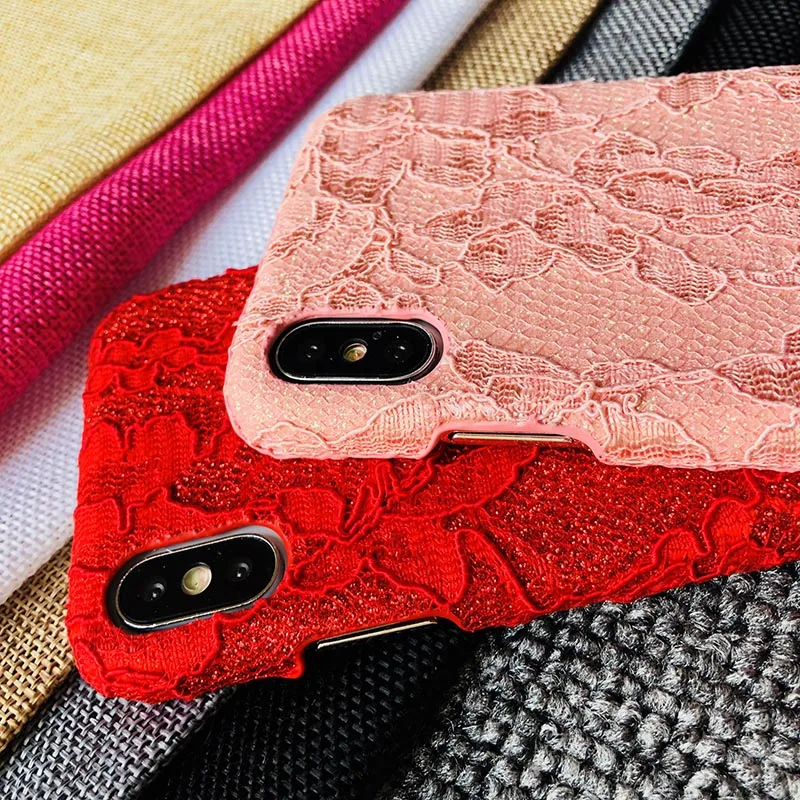 Роскошный блестящий кружевной чехол Kerzzil для телефона iPhone 6s 6 7 8 Plus X с цветочной