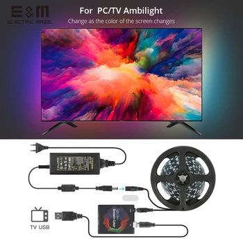 

Customized LED RGB Dream Color Ambilight Ambibox PC Monitor Display TV Screen Synchronization Background Lamp