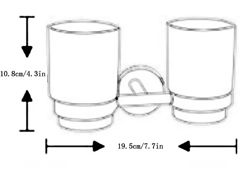 double tumbler holder size