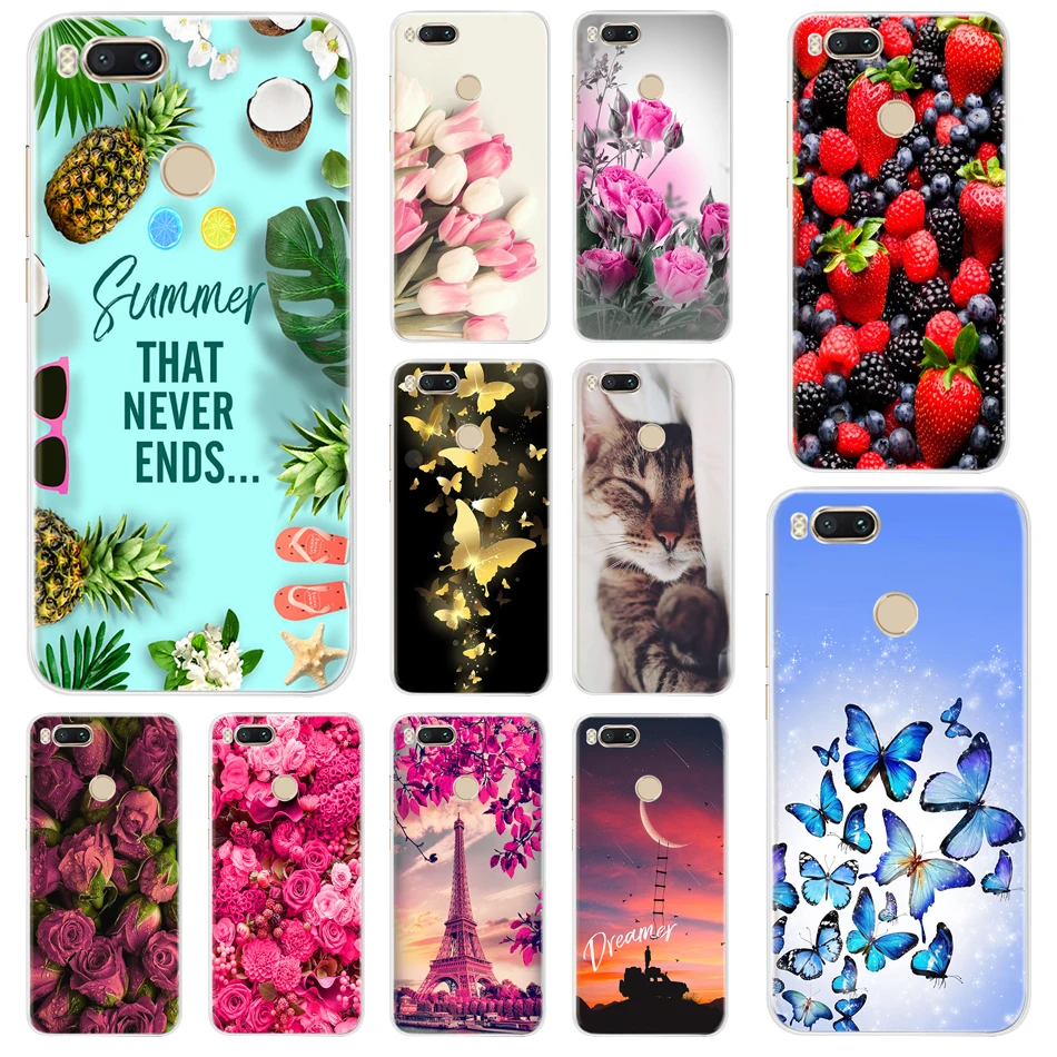 Per Xiao Mi Mi A1 Caso Stampato Per Xaio Mi Mi A1 Tpu Di Caso Per Xiao Mi Mi 5X Morbido Copertura Posteriore Del Silicone