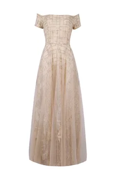 

Halinfer 2018 New summer women dress sexy bodycon Off The Shoulder Ball Gown Voile dress elegant celebrity party dresses