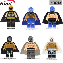 50 шт. KF8012 Супер Герои мексиканский игрок синий Демон Huracan Ramirez Tinieblas Mil Mascaras строительные блоки детский подарок игрушки