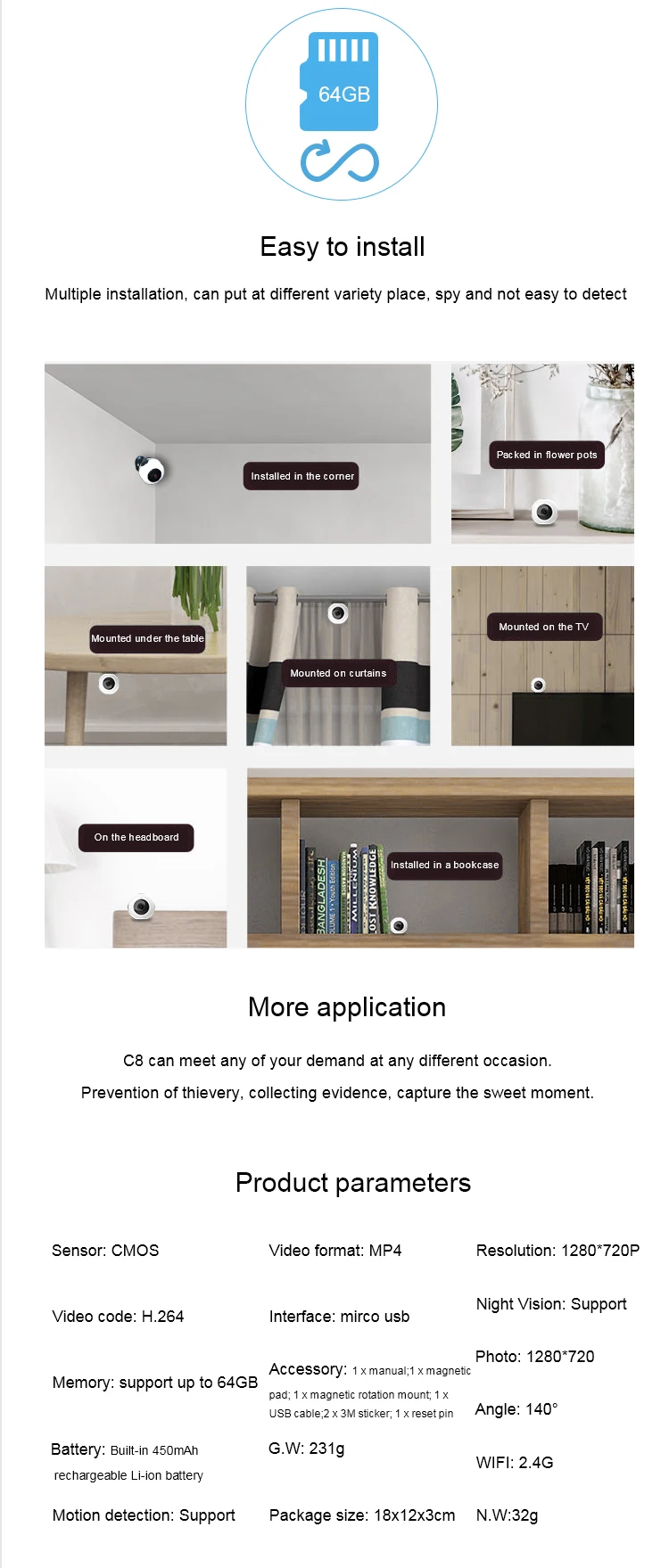 C8 Camsoy Cookycam WiFi Mini Camera (7)