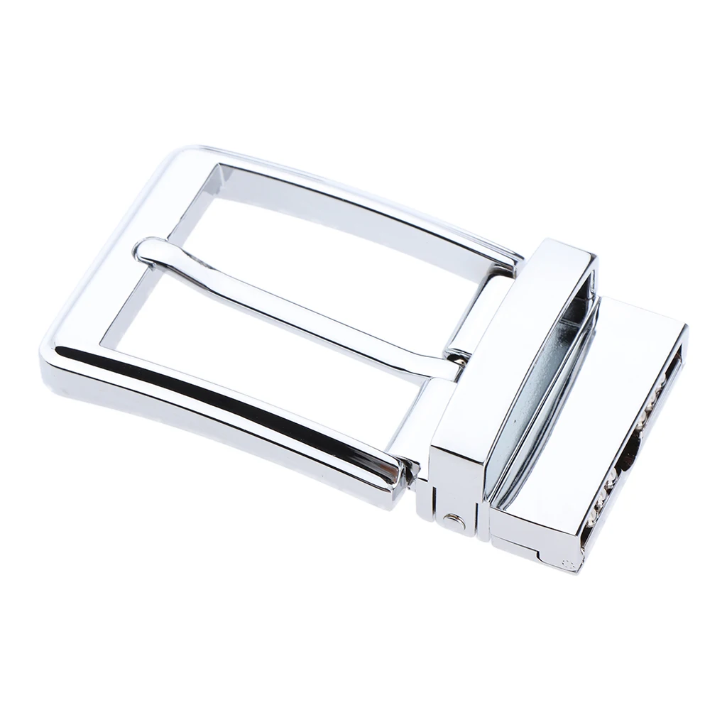 Silver Men's Metal Belt Buckle DIY Leather Craft Jeans Accessories Supply for 1.3-1.34 inch Wide Belt Metal Replacement 