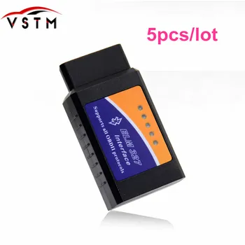 

5pcs/lot Real PIC18F25K80 Chip ELM327 Bluetooth Hardware V1.5 Interface ELM 327 OBD2 OBD 2 Auto Diagnostic Tool Free Shipping