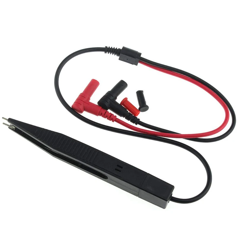 Digital Multimeter SMD SMT Chip Test Clip Lead Probe Meter Tweezer For Resistance Capacitance Measurement