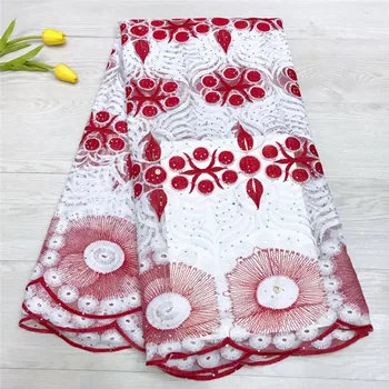 

Red Embroidery Mesh Fabric Wholesale Fulll Stones Nigerian Wedding Lace Fabric French Net Lace Fabric 2018 Latest African Lace