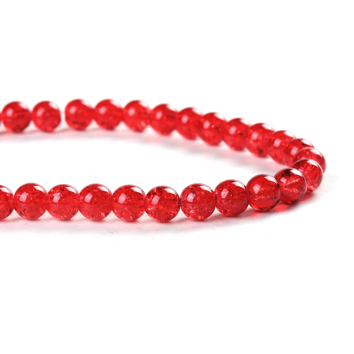 

DoreenBeads 200 PCs Red Crackle Glass Round Beads 6mm Findings (B04185), yiwu