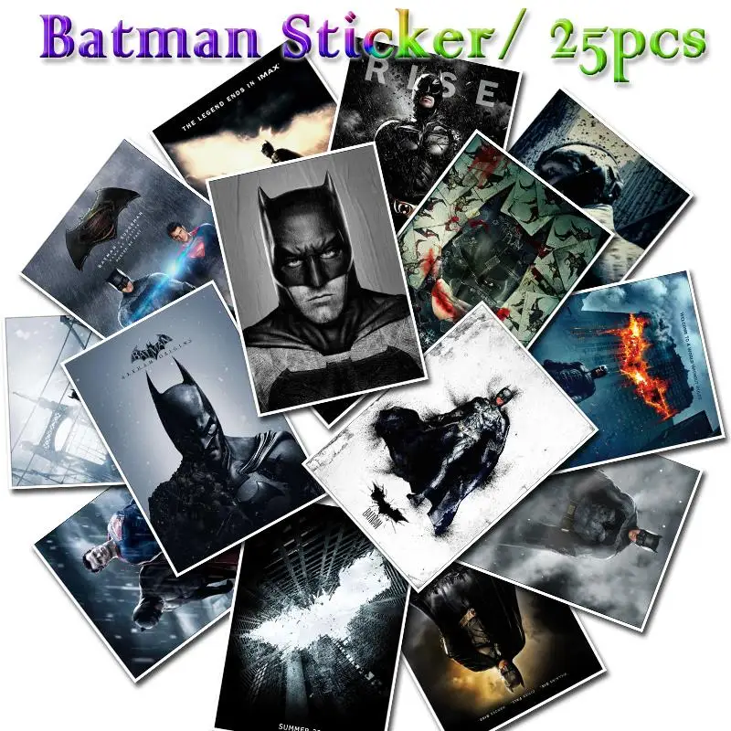 

25 Pcs/Lot Stickers for MARVEL Super Hero Sticker Laptop Notebook Decal Skateboard Batman Superman Sticker Waterproof
