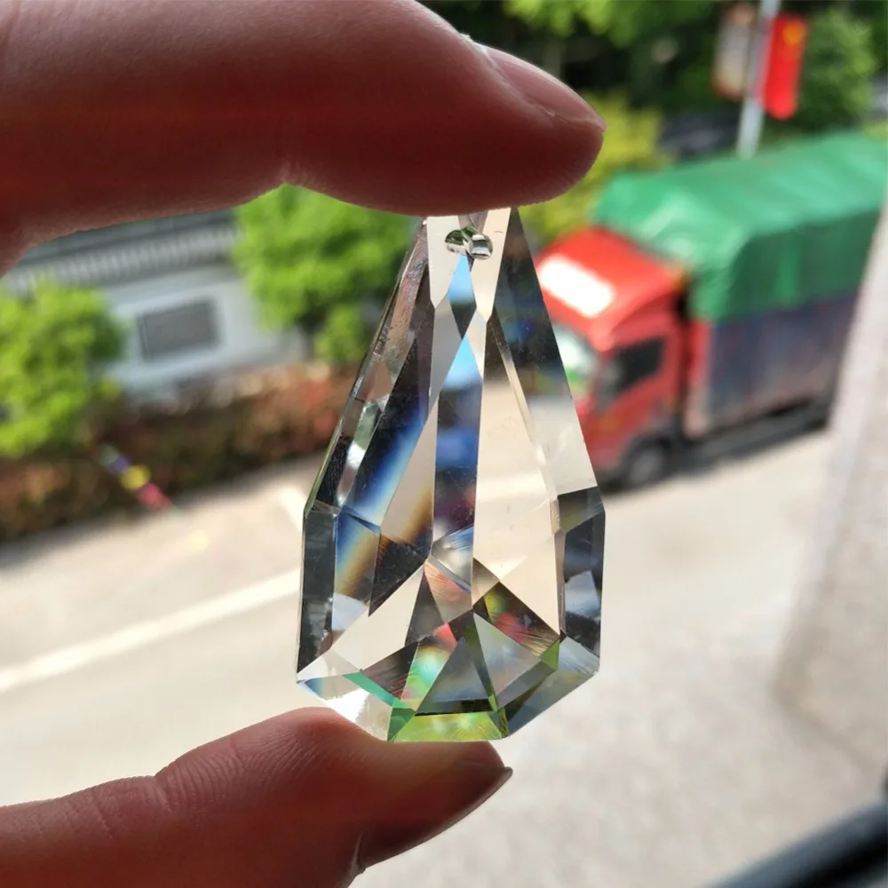 

New Arrival 5PC Water drop Cystal Pendant DIY Chandelier Part Hanging Suncatcher Prism Jewelry Accessory Craft supply 50*20MM