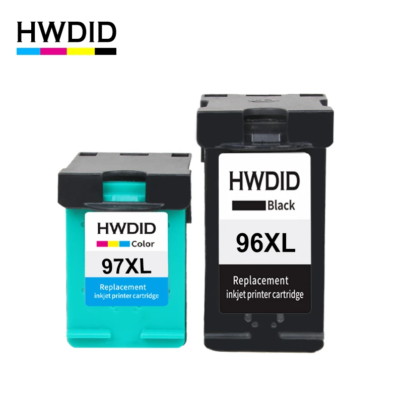 

HWDID 96XL 97XL Refilled Ink Cartridge Replacement for HP 96 97 for DeskJet 5740 6540 6840 9800 9860 Photosmart 2610 2710 8150