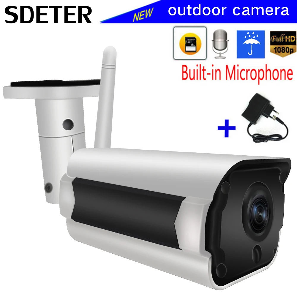 SDETER Wireless IP Camera-Wifi Bullet Outdoor Waterproof CCTV Security Camera Night Vision IR Onvif P2P Two Way Audio 1080P 720P SDETER Wireless IP Camera-Wifi Bullet Outdoor Waterproof CCTV Security Camera Night Vision IR Onvif P2P Two Way Audio 1080P 720P