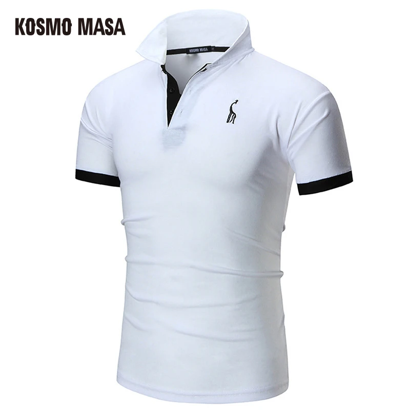 

KOSMO MASA 2017 Cotton Solid Casual Polo For Men Spring Summer Short Sleeve Anime Shirt Men's Jersey Polo Shirts MC0299