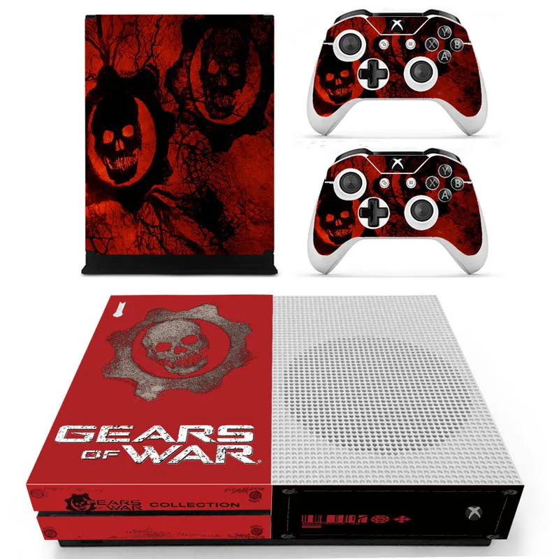 GEARS 5 виниловые наклейки для xbox One S консоль с двумя беспроводными контроллерами - Цвет: S-1455