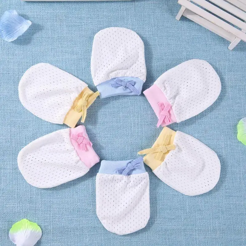 Baby Anti Scratching Gloves Adjustable 1 Pair Infant Hand Feet