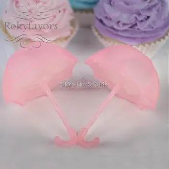

FREE SHIPPING 50PCS Pink Umbrella Candy Holder Party Favors Candy Package Display Baby Shower Birthday Gifts