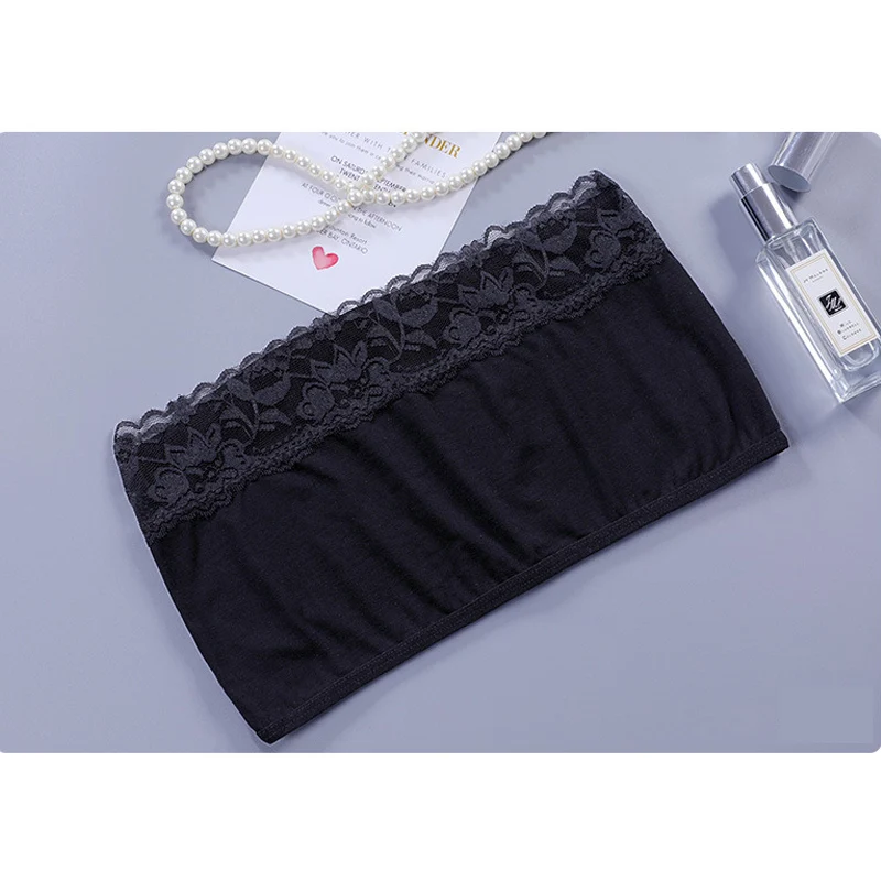 

Modal lace lace tube top wrapped chest top anti-light wrapped chest tube top