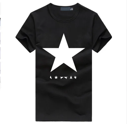 Дэвид Боуи Героев T-Shirt Black Star Плакаты Уличной Хип Топ глэм-Рок Футболки Топы Тис