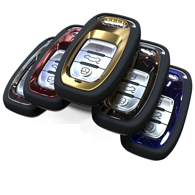 

Fob key chain holder car key case cover for Audi B6 B7 B8 A4 A5 A6 A7 A8 Q5 Q7 R8 TT S5 S6 S7 S8 SQ5 RS5 protect shell bag