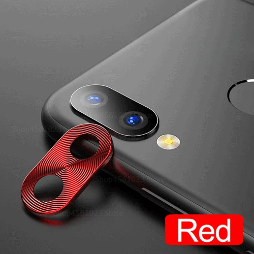 Роскошный протектор для объектива камеры для Xiaomi Redmi Note7 Note 7 Pro 7Pro металлический протектор для задней камеры полное защитное покрытие круглый чехол - Цвет: Красный