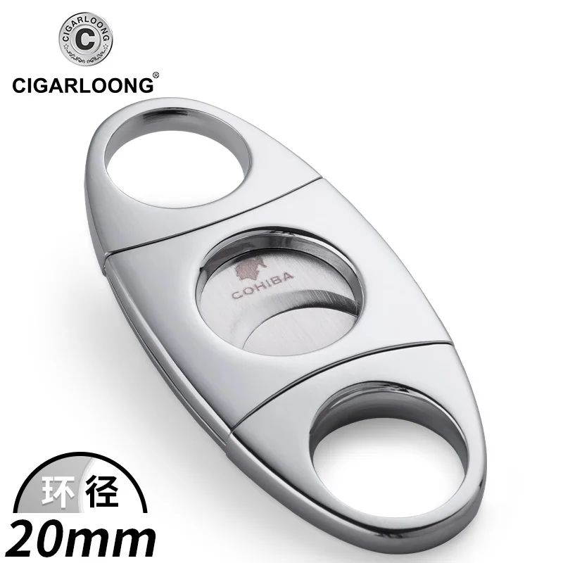 

COHIBA Factory Price Portable Cigar Cutter Stainless Steel Travel Cigar Cutter CL-015TR