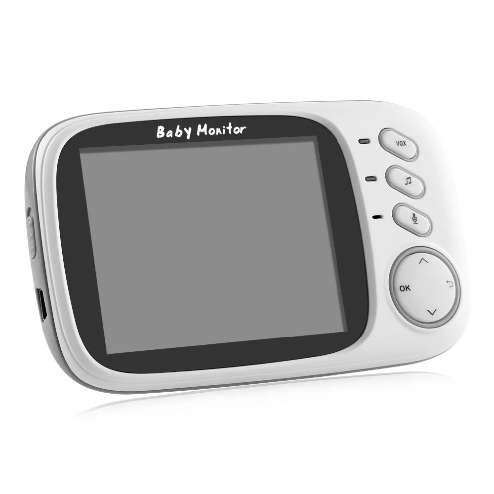 spesifikasi Sannce 3.2 Inch LCD Monitor Bayi IR Night Vision 2 Way Talk 8 Lagu Pengantar Tidur Suhu Monitor Video Nanny Radio Babysitter cam