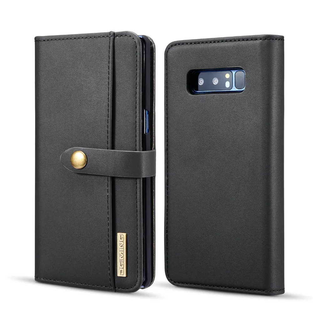

Lambskin Vintage Magnet Phone Case Split 2in1 Card Holder Detachable Flip Wallet Cover for Samsung Galaxy S10 Plus S10e S10