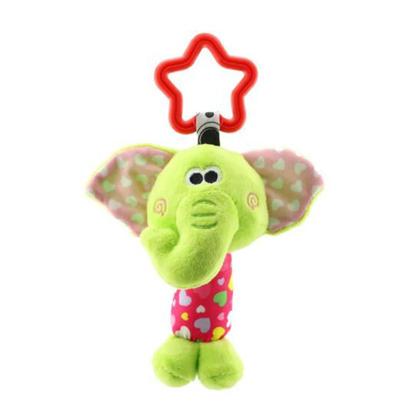 Милые животные Колокольчик для ребенка игрушки плюшевое кольцо колокольчик детская игрушка для мальчиков и девочек подарок для новорожденных детские погремушки - Цвет: HMK Elephant