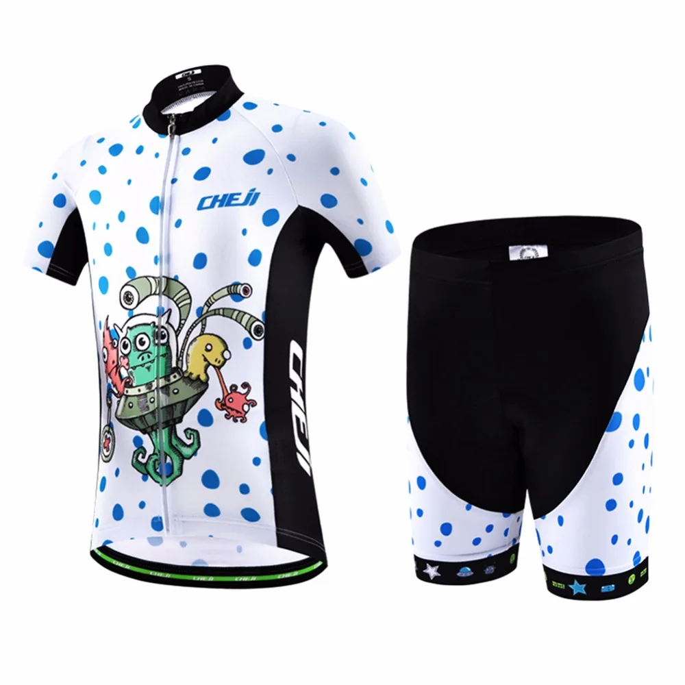 Cartoon Kids Cycling Clothing for Boy Girls Children Jersey Set