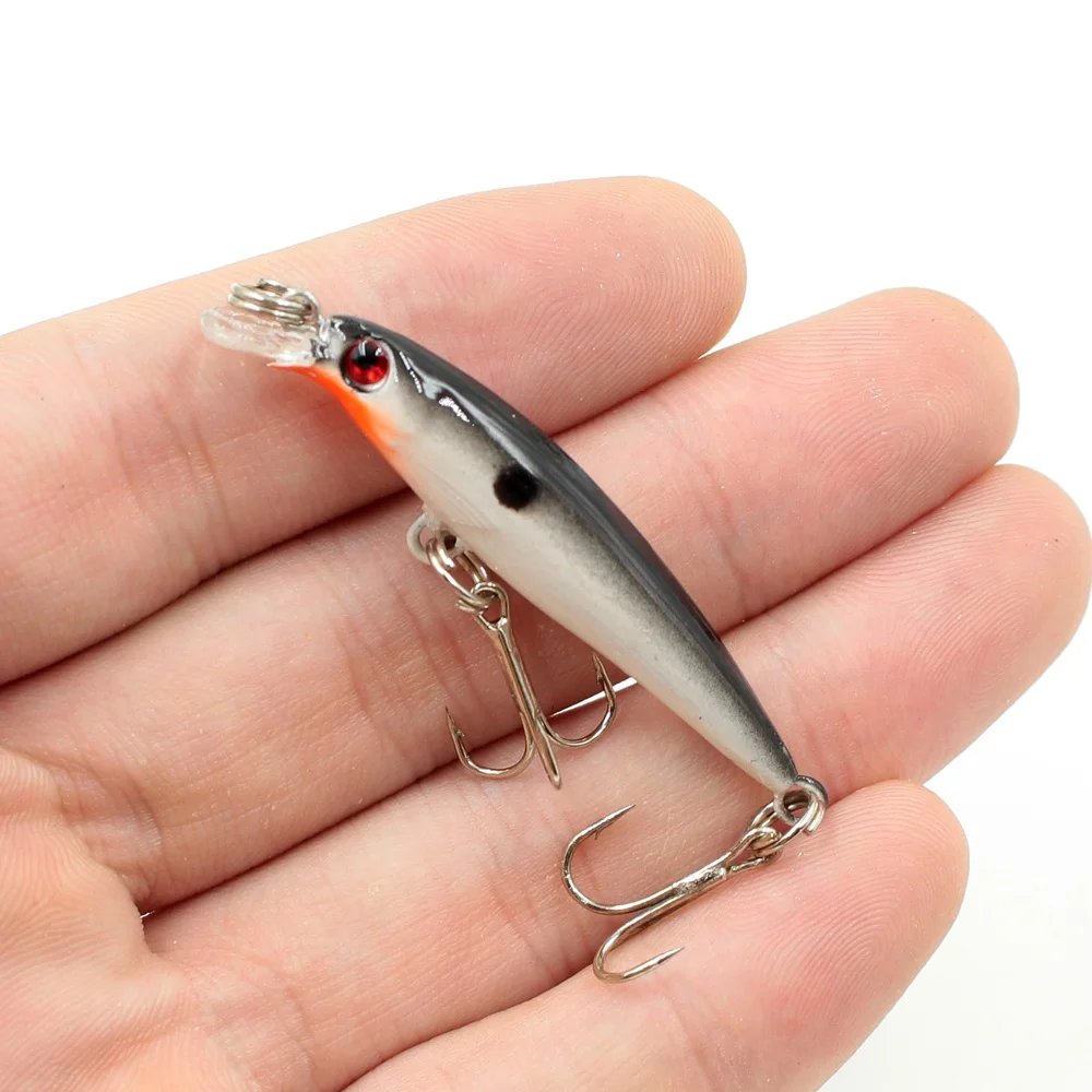 1 قطعة/الوحدة 5 سنتيمتر 2.3 جرام أسماك الصيد السحر الطعم الثابت 3D عيون Crankbait Wobblers الكارب الصيد Peaca باس الصيد معالجة 8 ألوان