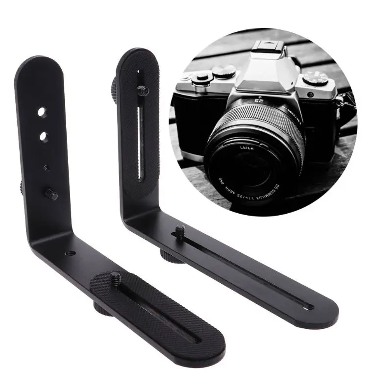 L-образный металлический двойной кронштейн для вспышки для Canon Speedlite и камеры