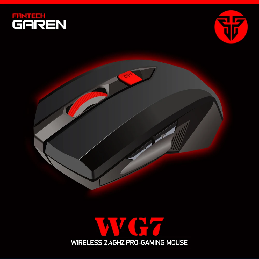 

FANTECH Wireless 2.4GHz Mouse 2000 DPI 6 Macro Optical Mice 2.4 GHz 10M Remote Control Distance Silent Click Mouse