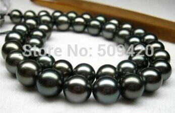 

Free shipping >>@ +>REAL AAA+ 11-12MM SOUTH SEA BLACK PEARL NECKLACE 18