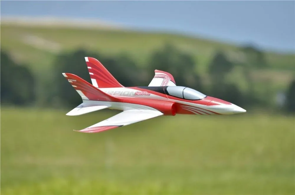 

FMS RC Airplane Super Scorpion 70mm Ducted Fan EDF Jet Red 4S High Speed Sports Racing Racer Model Plane Aircraft Avion PNP