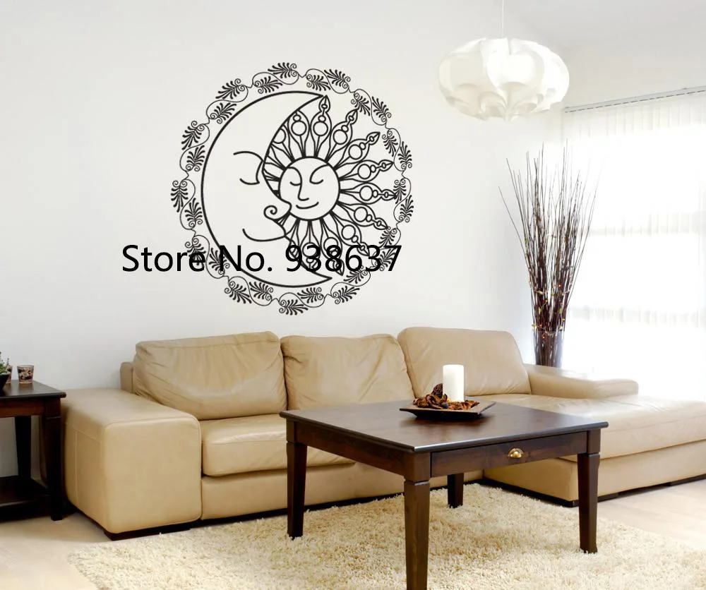 Eclipse Vinyl Stickers Sofa Background Bedroom Home Decor Removable