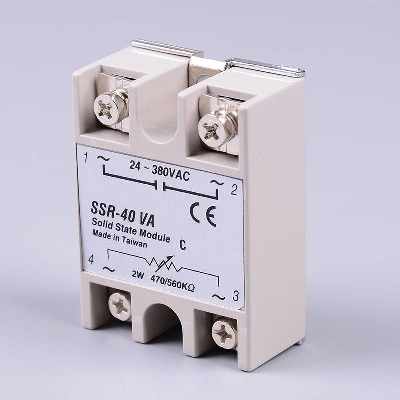 

1pc SSR Relay 40VA Resistance Regulator Single Phase Solid State Relay SSR-40VA