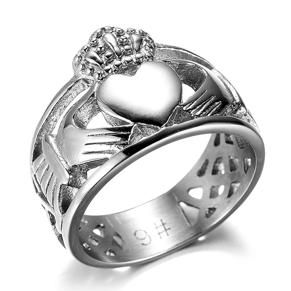 

Obligation Male Female Heart Ring Stainless Steel Fashion Jewelry Rings High Quality Fashion Claddagh Wedding Rings