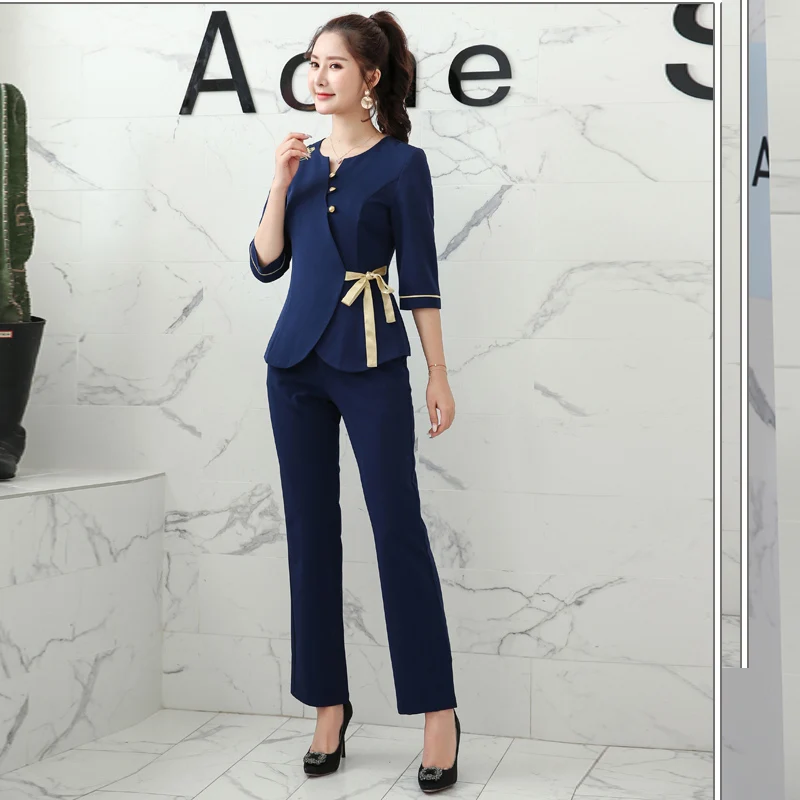 

[SET] Women's Fashion Nursing Scrubs Medical Nursing Uniforms for Doctor/ Beautician/Dentist