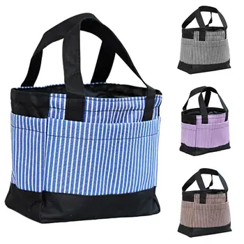 

2019 Hot Portable Stripe Insulated Thermal Bento Storage Tote Drawstring Picnic Lunch Bag