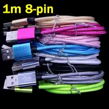 500 шт/Партия 1 м 3 фута красочные Usb плетеный нейлоновый кабель аксессуары связки для мобильного телефона 5 6 6s