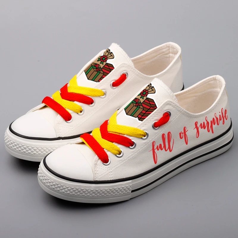 Merry Christmas Custom Printed Canvas Shoes Women Flats Cute Santa Claus Father Christmas Design Couples Tenis Casual Shoes Merry Christmas Custom Printed Canvas Shoes Women Flats Cute Santa Claus Father Christmas Design Couples Tenis Casual Shoes