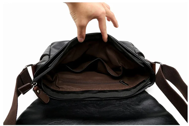 Брендовый повседневный мужской портфель, деловая сумка через плечо, кожаная сумка-мессенджер, сумка для компьютера, ноутбука, мужская сумка для путешествий