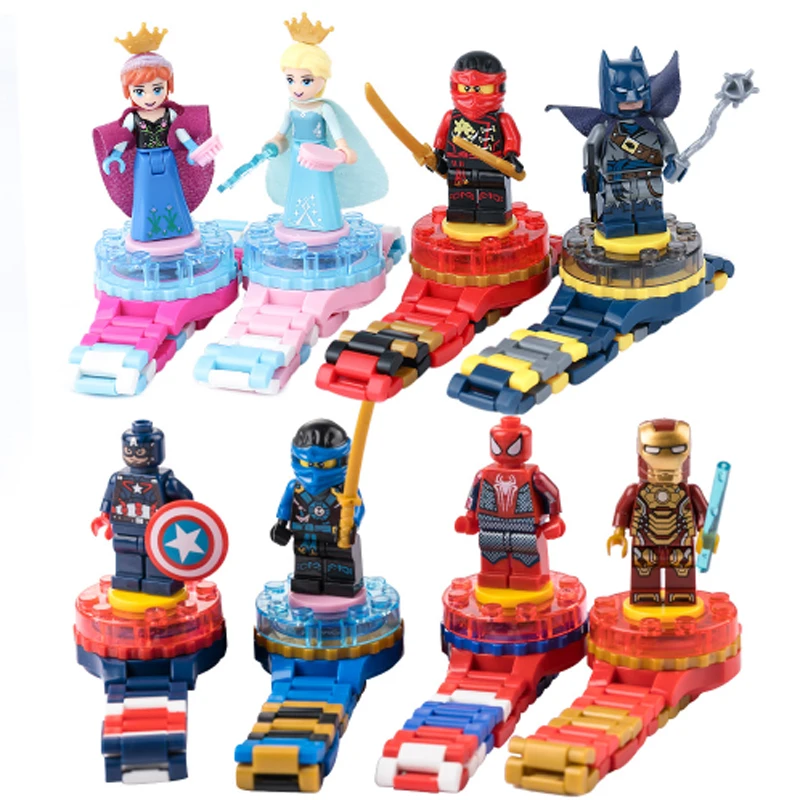 

Super Hero Watch Building blocks Ninjagoed Marveling Avengers Figures Bricks Toys Compatible with Legoed Minecrafted Block Watch
