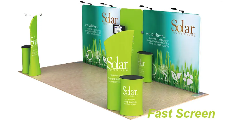 

20ft Exhibition Booth,Backdrop,Promotion Tension Fabric Display Banner Stand,Trade Show