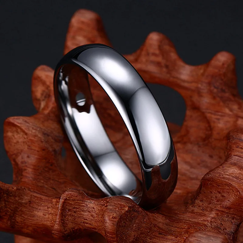 Meaeguet 100% Pure Simple Tungsten Rings For Men 6MM Silver Color Fashion Jewelry Male Wedding Ring (13)