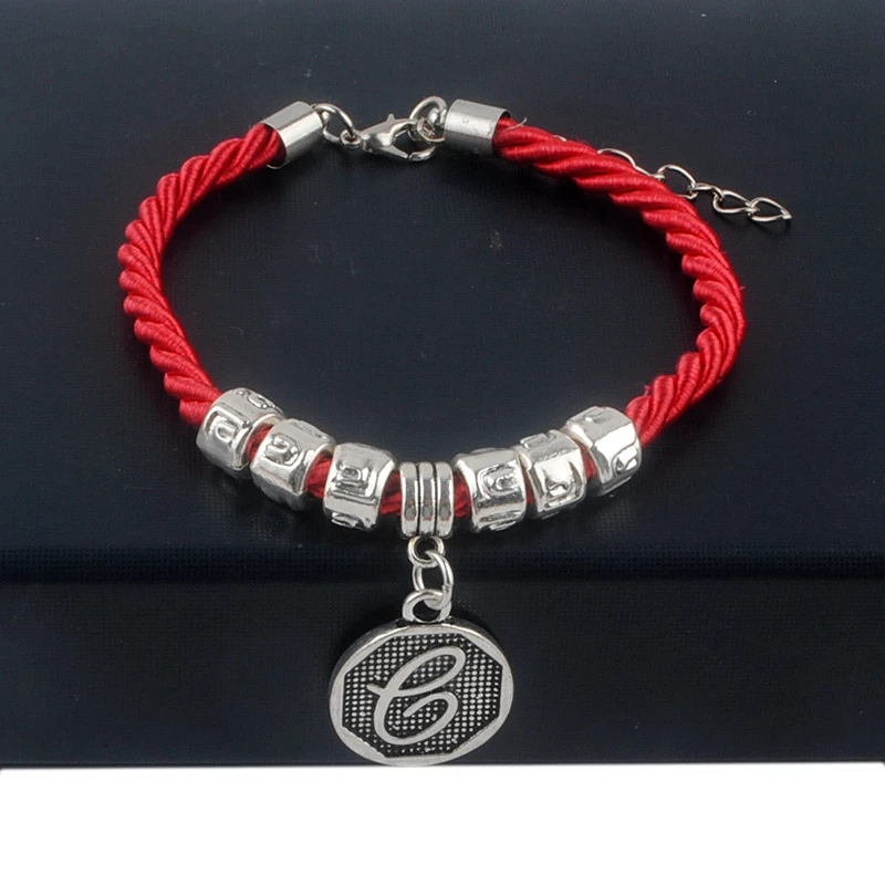 26 Capital Letter Charms Bracelets Fashion Jewelry rope Bracelets beads