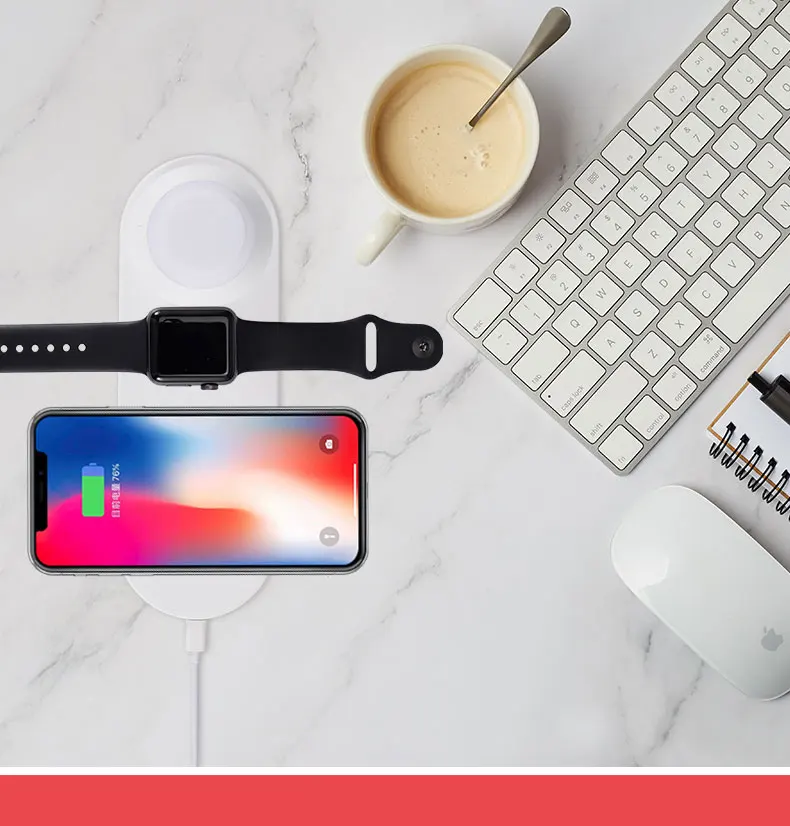 3 в 1 беспроводной док-станция для зарядки для iPhone 8 X XS Max XR для Apple Watch 4 3 2 1 10 Вт Быстрая зарядка для samsung S10 S9